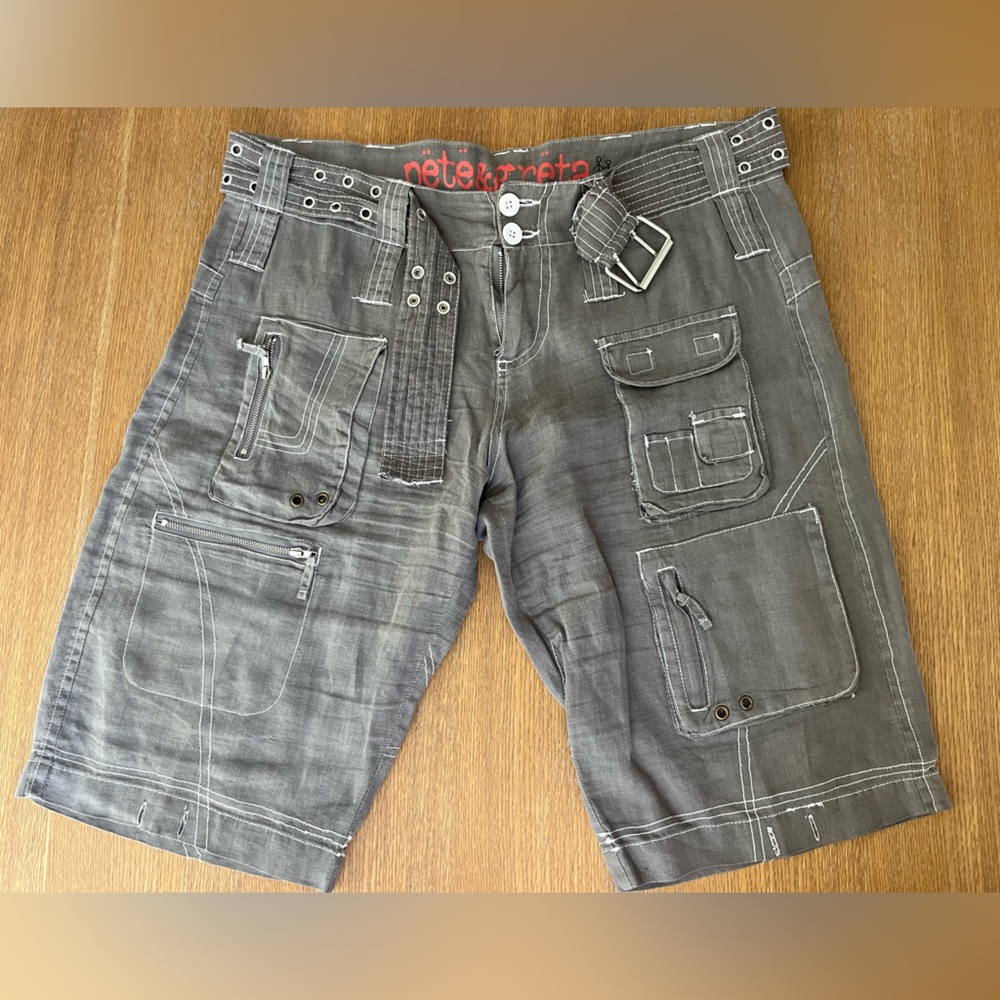 Pëtë & Grëta Johnny Was Poplin Cargo Shorts - size 10